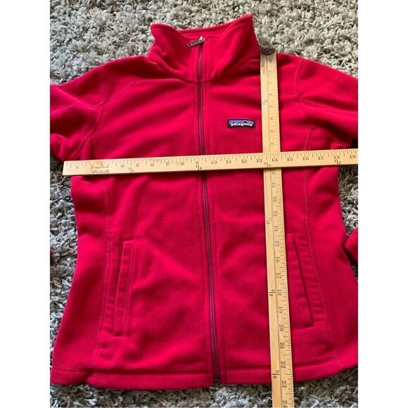 Patagonia BASIN TRAIL BRIGHT PINK ZIP Fleece Jacket Coat womens S - Picture 5 of 7
